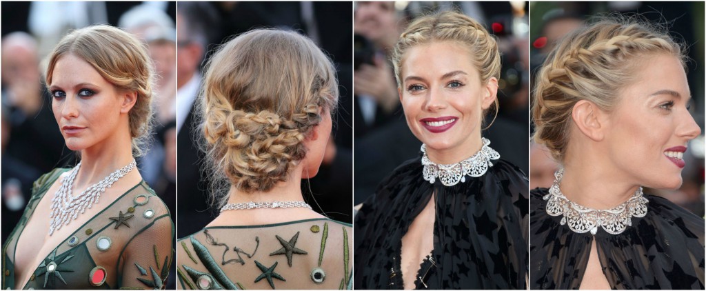 Cannes Film Festival braided up-do beauty looks