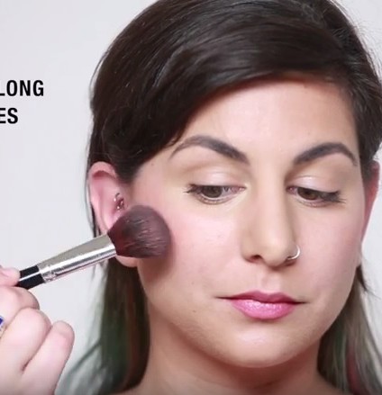 how to apply blush for night