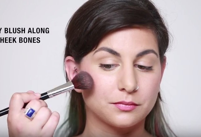 how to apply blush for night